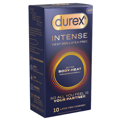 Durex Intense Regular – BodyFeel Material Latex-Free Condom 10 Pack One Size > Essentials > Condoms