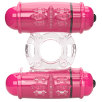 ScreamingO 4T Double Wammy Vibrating Cock Ring - Strawberry