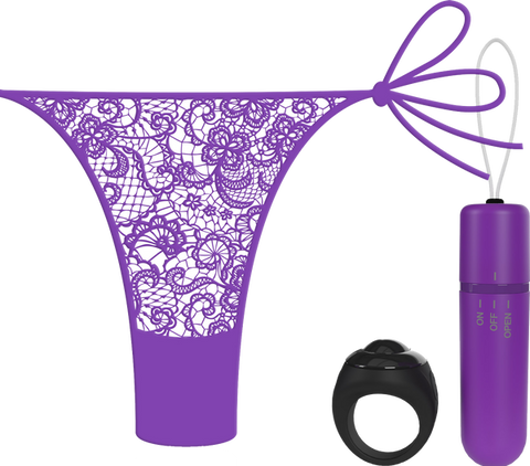 Vibrating Panty Set W/ Remote Ring 4t High Pitch Treble (Grape) > Sex Toys For Ladies > Panty Vibes