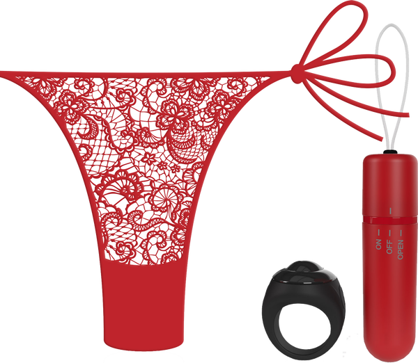 Vibrating Panty Set W/ Remote Ring 4t High Pitch Treble (Red) > Sex Toys For Ladies > Panty Vibes