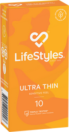 LifeStyles Ultra Thin Condoms – Micro-Thin 53mm Nominal Width Condoms 10 Pack One Size > Essentials > Condoms