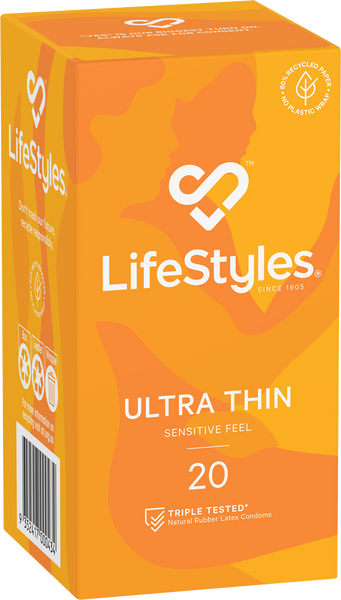 LifeStyles Ultra Thin – Micro-Thin Lubricated Condoms 53mm 20 Pack > Essentials > Condoms