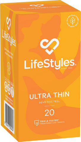 LifeStyles Ultra Thin – Micro-Thin Lubricated Condoms 53mm 20 Pack > Essentials > Condoms