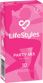 LifeStyles Party Mix – Assorted Flavored Textured Condoms 10 Pack One Size > Essentials > Condoms