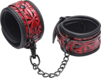 Crimson Tied Embossed Ankle Cuffs – Adjustable Bondage Accessories > Bondage Gear > Restraints