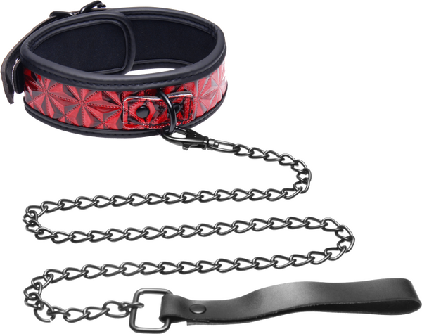 Crimson Tied Collar With Leash – Adjustable Collar and Leash Set Secondary image