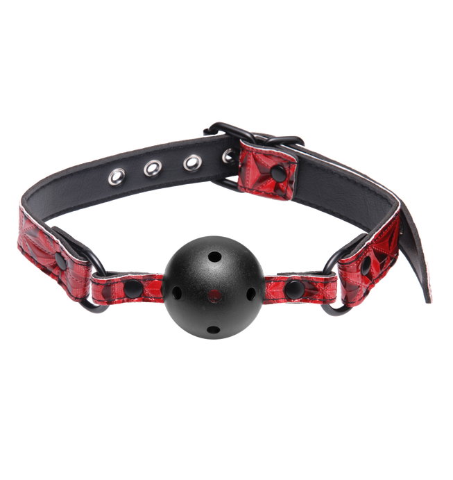 Crimson Tied Breathable Ball Gag – Perforated Comfortable Breathable Ball Gag > Bondage Gear > Gags and Bits