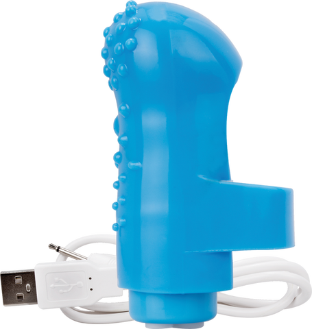 Charged Fing O Rechargeable Mini Finger Vibrator with Vooom Technology Silicone and ABS > Vibrators > Finger Vibrators
