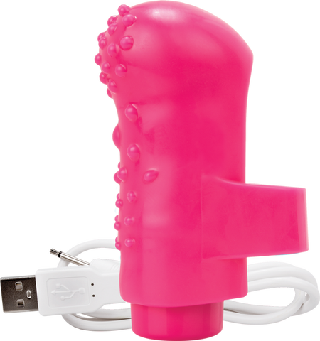 Charged Fing O Rechargeable Mini Finger Vibrator with Vooom Technology Silicone and ABS > Vibrators > Finger Vibrators