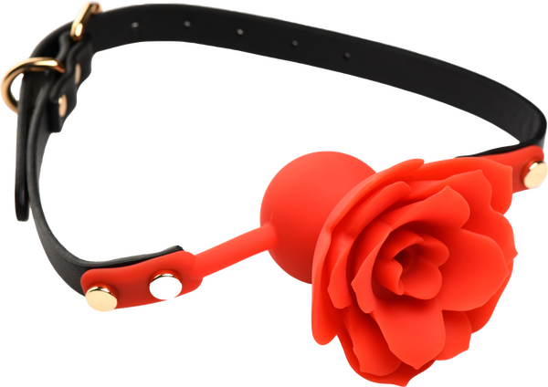 Blossom Gag Silicone Rose Gag – Plush Silicone Ball Gag > Bondage Gear > Gags and Bits