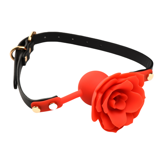Blossom Gag Silicone Rose Gag – Plush Silicone Ball Gag > Bondage Gear > Gags and Bits