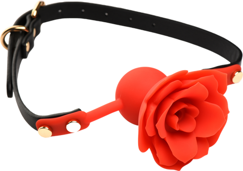 Blossom Gag Silicone Rose Gag – Plush Silicone Ball Gag > Bondage Gear > Gags and Bits