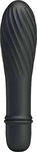 Solomon Mini Vibrator – Silicone Small Vibrator with Swirl Tip Black > Vibrators > Mini Vibrators