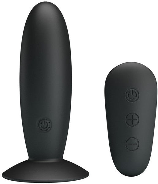 Pretty Love Mr. Play (Black) – Remote-Controlled Silicone Vibrating Anal Plug > Anal Range > Vibrating Butt Plugs