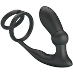 Emoni Rechargeable Vibrating Secure Hold Cock And Ball Ring With Attached Butt Plug > Anal Range > Prostate Plugs