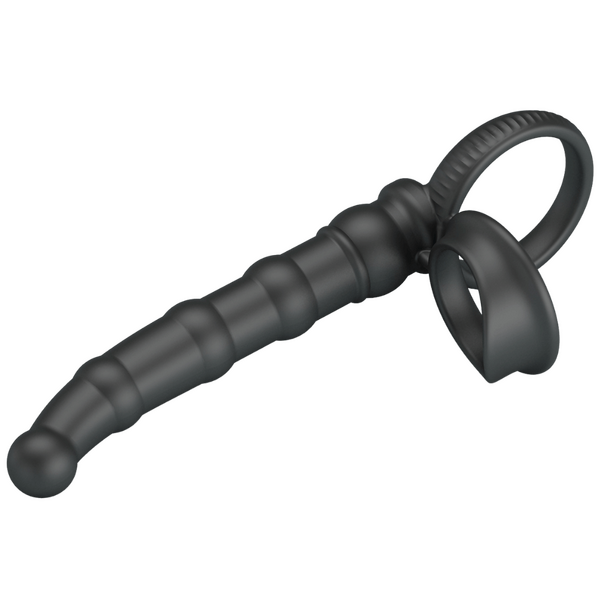 Tatum Cock Ring with Anal Probe – Silicone 10 Frequency Vibrating Cock Ring > Anal Range > Anal Probes