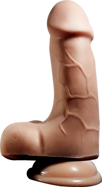 Fuzzy 7" Vibrating Dildo (Flesh) > Dildos > Realistic Dildos