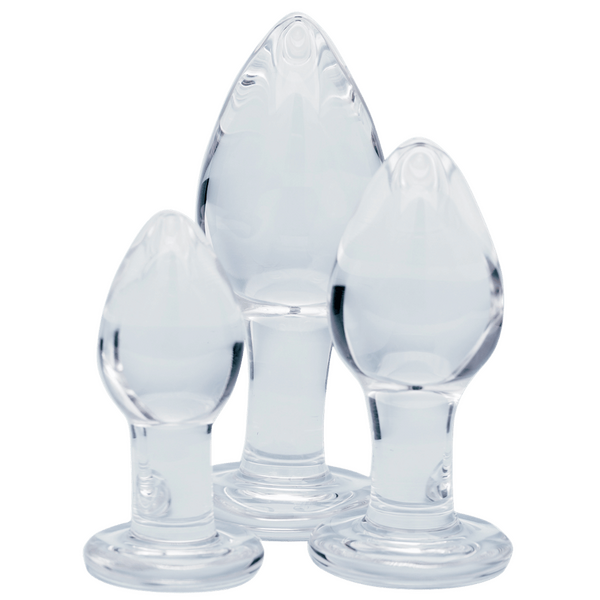 Utopian Trinity – Premium Borosilicate Glass Butt Plug Set Small, Medium, and Large Sizes > Glass > Toys