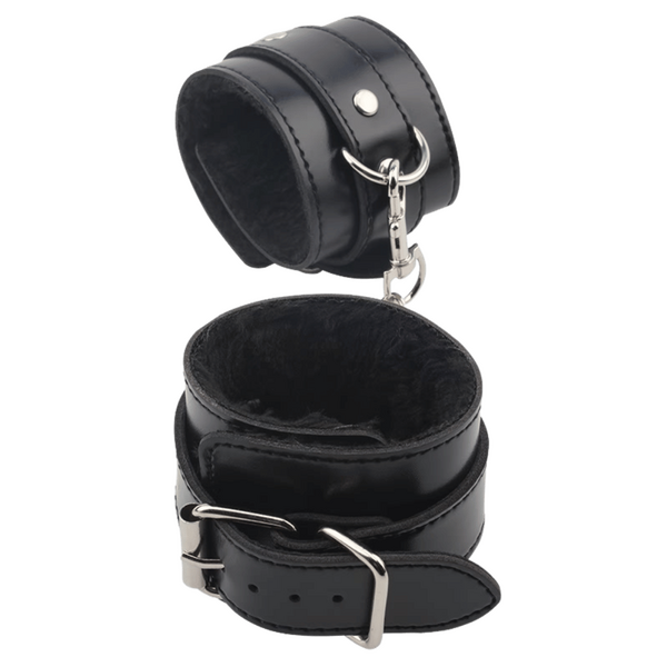 Obey Me Leather Hand Cuffs – Adjustable Metal Hook Handcuffs > Bondage Gear > Handcuffs