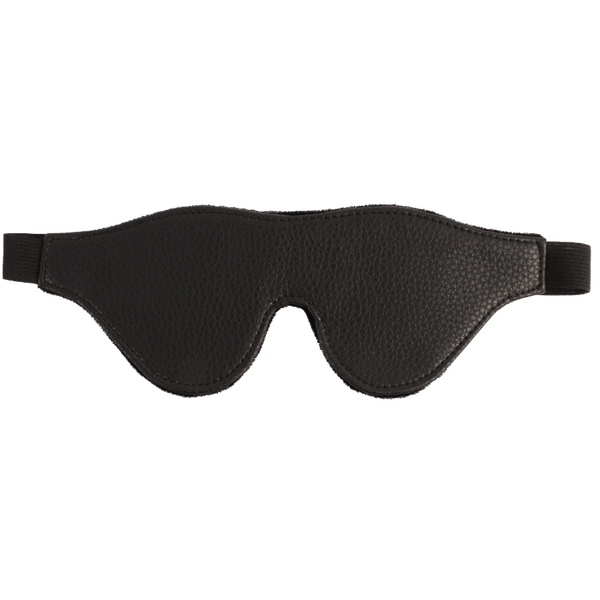 Go Black Blindfold – Stretchable Genuine Leather Strap 22cm > Bondage Gear > Blindfolds Main image