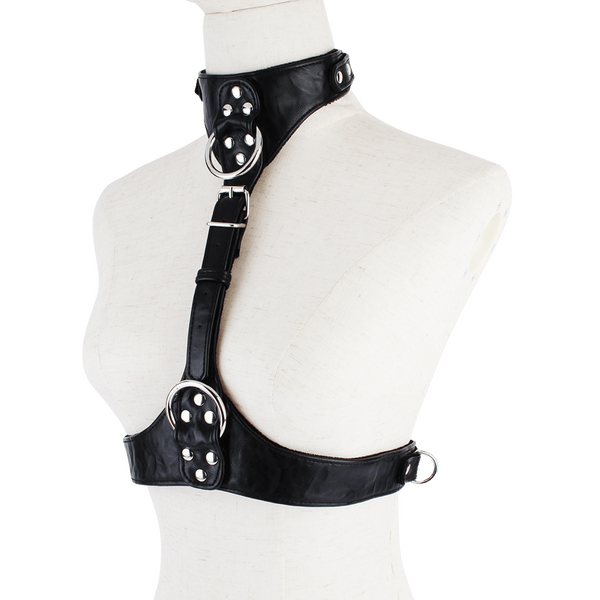 Show Off Front Open Adjustable Lace Chest Harness With Strap > Clothes > Womens Harnesses