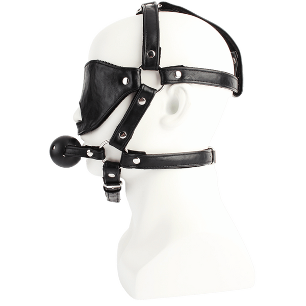 Blindfold Harness With Ball Gag Adult Sensory Accessory > Bondage Gear > Bondage Kits