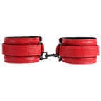 Noir Padded Vegan Polyurethane Faux Leather Ankle Cuffs > Bondage Gear > Restraints