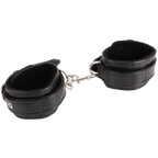 Lock'em Padded Faux Leather Ankle Cuffs With Adjustable Buckle > Bondage Gear > Bed Restraints