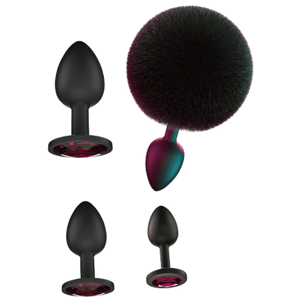 Booty Fantasy 4 Piece Diamond Butt Plug Collection – Luxury Butt Plug Set > Anal Range > Butt Plug Kits