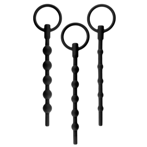 Silicone Ribbed Urethral Sounding Kit – Medical-Grade Flexible Urethral Sounds > Sex Toys For Men > Sounding Rods