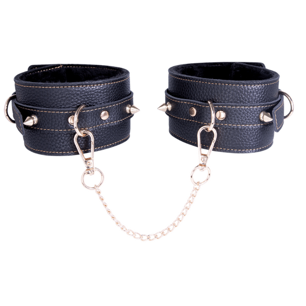 Adjustable Metal Ankle Cuffs 9 Inch Chain With Textured Lining > Bondage Gear > Restraints