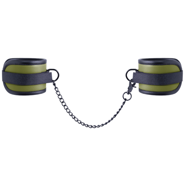 Adjustable Ankle Cuffs with Velcro Lock and 25.9cm Chain – Bondage Restraints > Bondage Gear > Restraints