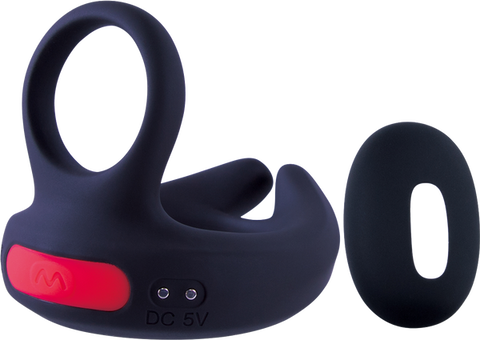 Dual Motor Cock Ring with Scrotal Stimulator – Rechargeable Splashproof Silicone Toy > Cock Ring > Vibrating
