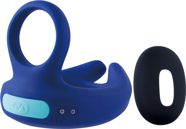 Dual Motor Cock Ring with Scrotal Stimulator – Rechargeable Splashproof Silicone Toy > Cock Ring > Vibrating