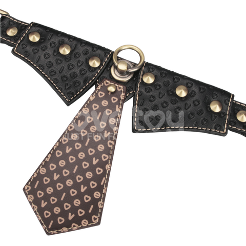 Rebellion Reign Collar with Leash – Luxury PU Leather Bondage Accessory > Bondage Gear > Collars & Leashes
