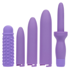 Dr. Laura Berman Dilators Set with Four Locking Sizes and Premium Silicone Textured Sleeve in Purple > Sex Toys > Dilators