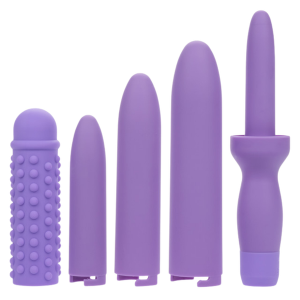 Dr. Laura Berman Dilators Set with Four Locking Sizes and Premium Silicone Textured Sleeve in Purple > Sex Toys > Dilators