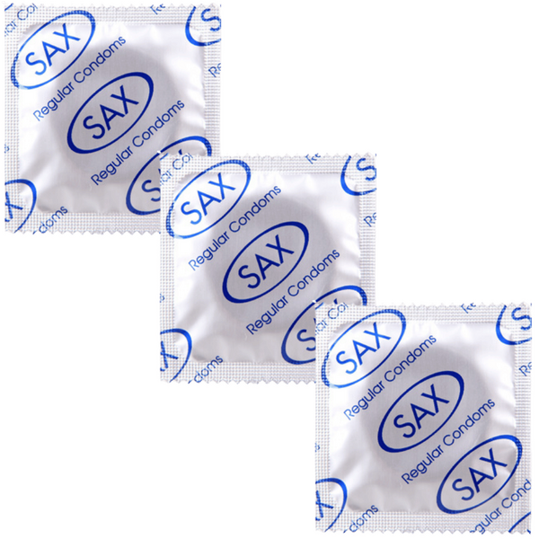 Sax Regular Condoms – 53mm Nominal Width Smooth Latex Condoms Bulk Pack 144 One Size > Essentials > Condoms