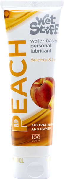 Wet Stuff Peach – Edible Peach Flavored Lubricant Tube 100g One Size > Lube > Flavoured