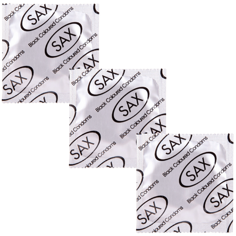 Sax Black Condoms – Regular 53mm Nominal Width Latex Condoms Bulk Pack of 144 One Size > Essentials > Condoms