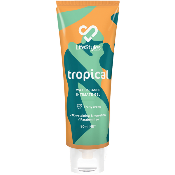 Lifestyles Tropical Water-Based Intimate Gel 80ml – Condom Compatible Lubricant One Size > Lube > Water Based