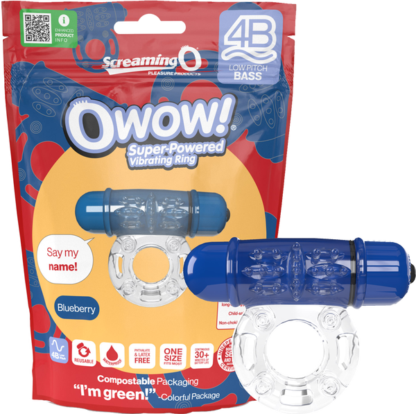Owow 4B Low Pitch Bass (Blueberry) Blueberry > Cock Ring > Vibrating