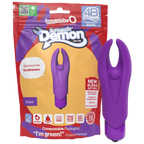 Demon 4B Low Pitch Bass – Deep-Rumbling 5-Speed Vibrator with Silicone Horns Grape > Vibrators > Mini Vibrators