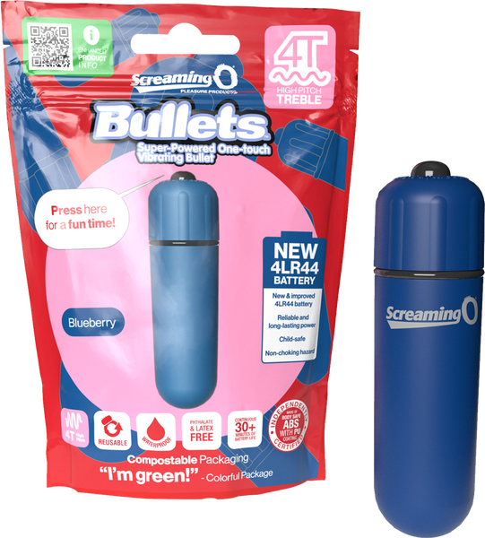 Bullets 4T High Pitch Treble (Blueberry) Blueberry > Vibrators > Mini Vibrators