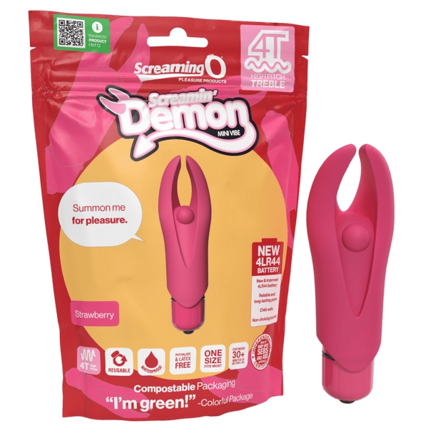 Demon 4T High Pitch Treble (Strawberry) Strawberry > Vibrators > Ladies > Clitoral Vibrators and Stimulators