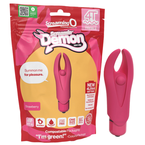 Demon 4T High Pitch Treble (Strawberry) Strawberry > Vibrators > Ladies > Clitoral Vibrators and Stimulators