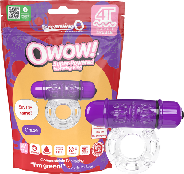 Owow 4T High Pitch Treble (Grape) Grape > Cock Ring > Vibrating