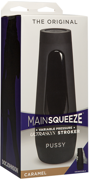 Doc Johnson Main Squeeze Original Pussy – Masturbator with Squeezable Grip and Suction Control Beige > Sex Toys For Men > Masturbators > Manual