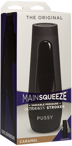 Doc Johnson Main Squeeze Original Pussy – Masturbator with Squeezable Grip and Suction Control Caramel > Sex Toys For Men > Masturbators > Manual