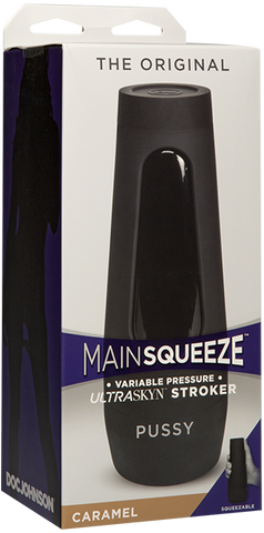 Doc Johnson Main Squeeze Original Pussy – Masturbator with Squeezable Grip and Suction Control Beige > Sex Toys For Men > Masturbators > Manual